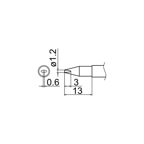 Punta de repuesto para cautín HAKKO T12-DL12 Vista previa  4