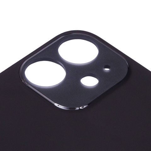 Housing Back Cover compatible with iPhone 12 mini, (black, no need to remove the camera glass, Original (PRC), big hole) Preview 1