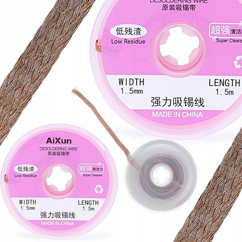 Desoldering Wick Aixun AX-DW1515, ((W) 1.5 mm, (L) 1.5 m) Preview 1