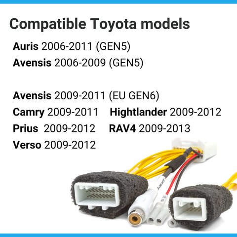 Кабель для подключения камеры заднего вида в Toyota GEN5 / GEN6 Превью 4