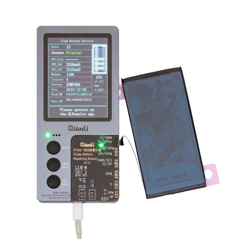 Battery compatible with iPhone 13, (Li-ion, 3.84 V, 3227 mAh, without error "Unknown Part", (A2655), genuine IC) Preview 1