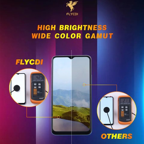 Pantalla LCD puede usarse con Vivo Y01, Y11s, Y12a, Y12s, Y15a, Y15c, Y15s, Y20 (2020), Y20 (2021), Y20i, Y20s, negro, sin marco, FLYCDI Vista previa  2