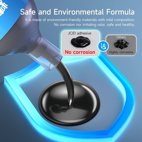 Adhesivo JCID TP-030B, poliuretano, negro, para pegar tapas traseras, para marcos de pantalla, de secado instantáneo, 30 ml Vista previa  8