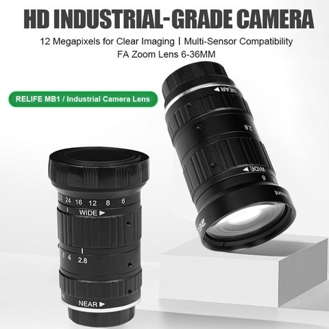 Objetivo RELIFE MB1, lente para cámara, con zoom óptico, 6-36mm; 12MP; F2.8-C; C-Mount Vista previa  1