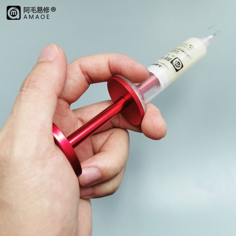 Fundente en pasta Amaoe M52, con émbolo metálico, libre de halógeno, 19 g, M159+M50-10CC Vista previa  1