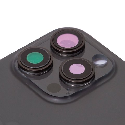 Задняя панель корпуса для iPhone 16 Pro, черная, со стеклом камеры, Original (PRC), black titanium Превью 1