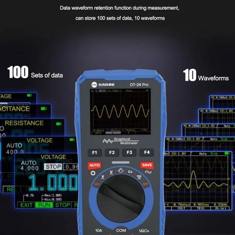 Мультиметр Sunshine DT-24 Pro, цифровий, з осцилографом Прев'ю 5