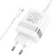 Сетевое зарядное устройство Hoco N21, 30 Вт, Power Delivery (PD), белый, c кабелем USB тип-C к USB тип-C, 2 порта, #6931474757791 Превью 3