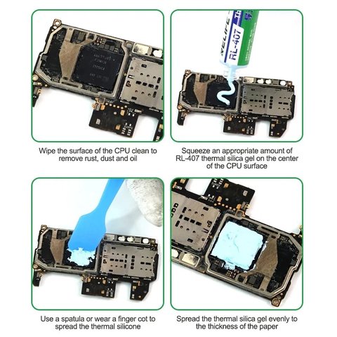 Термопаста RELIFE  RL-407 , силиконовая, в шприце, 20 мл, синяя Превью 5