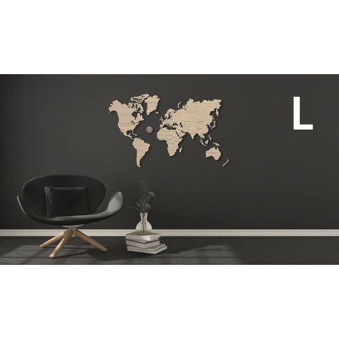 Дерев'яний 3D-пазл Wooden.City Мапа світу (розмір L) Прев'ю 1