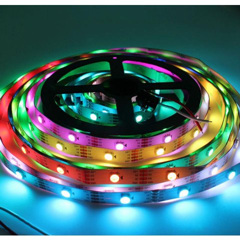 Tira de luces LED RGB SMD5050, WS2813 (blanca, con controles,  IP20, 5 V, 30 LED/m, 5 m) Vista previa  2
